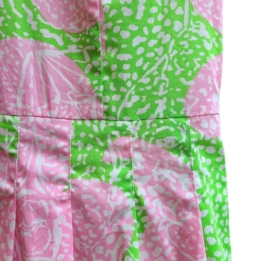 Lilly Pulitzer Citrus Print Pink and Green Dress, Size Small - Picture 5 of 9